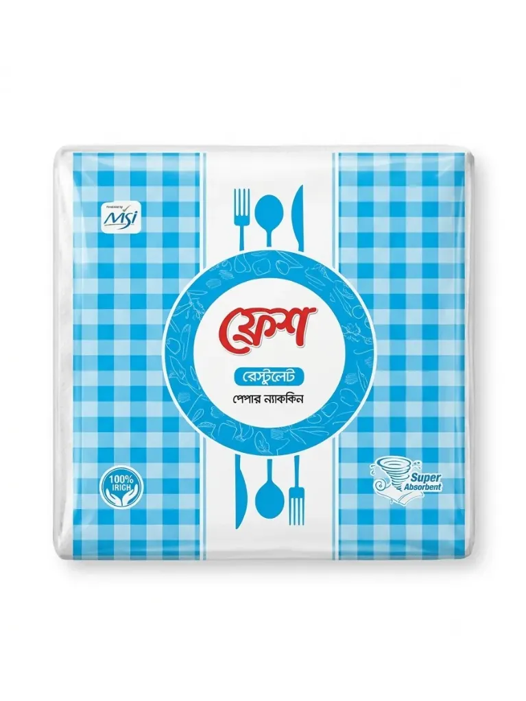 Fresh White Tissue Paper Napkin 100 Pcs x 1 Ply