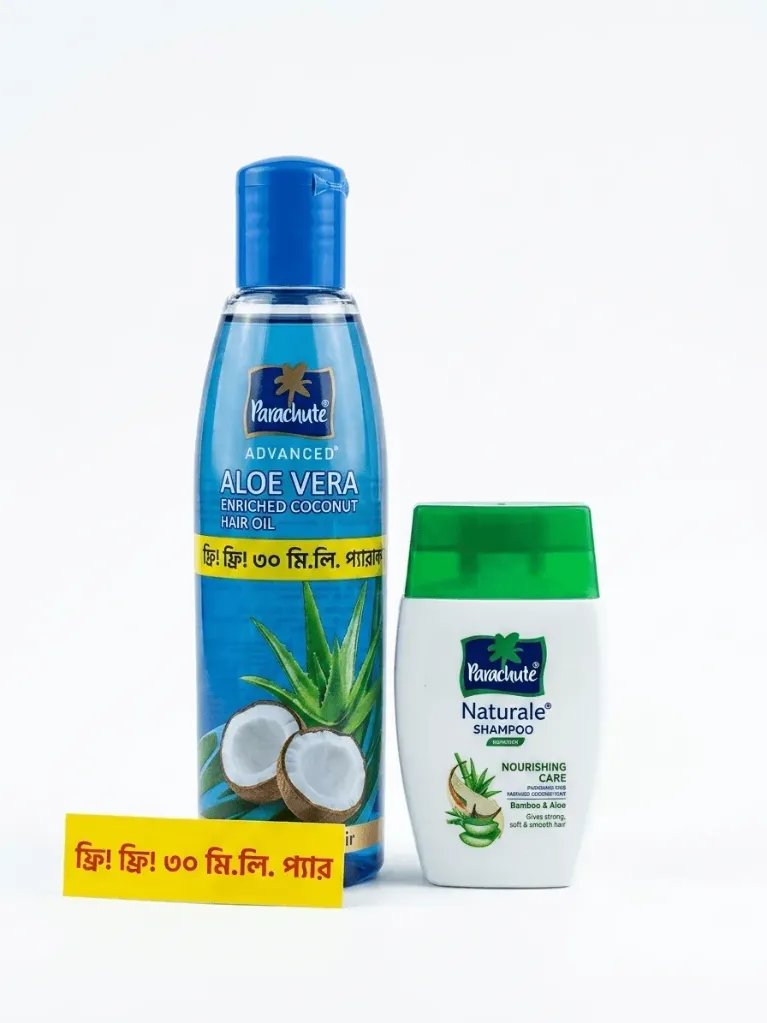 Parachute Coconut Hair Oil 150ml + 30ml Shampoo Bottle Free