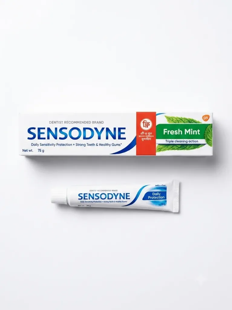 Sensodyne Fresh Mint Toothpaste 75g + 20g Free