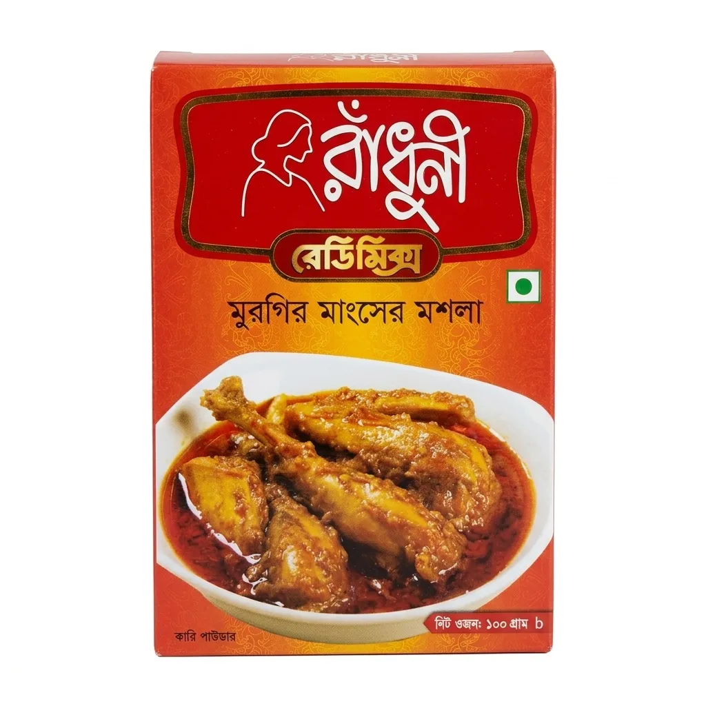 রাধুনী রেডিমেক্স মুরগির মাংসের মসলা নিট ওজন ১০০ গ্রাম