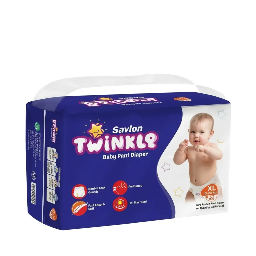 SAVLON TWINKLE BABY PANT DIAPER XL (12–20 KG) – 32 PCS