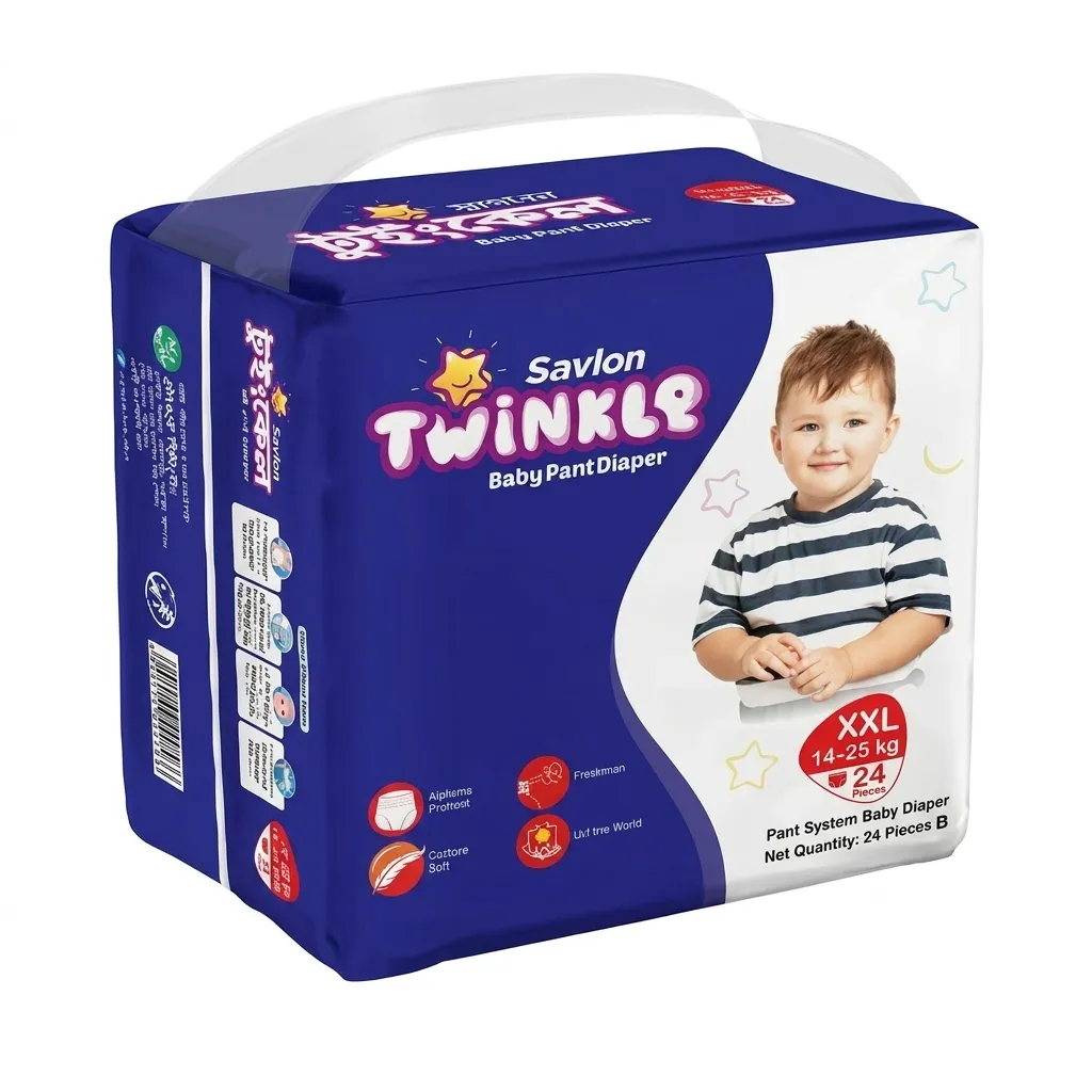 SAVLON TWINKLE BABY PANT DIAPER XXL (14–25 KG) – 24 PCS