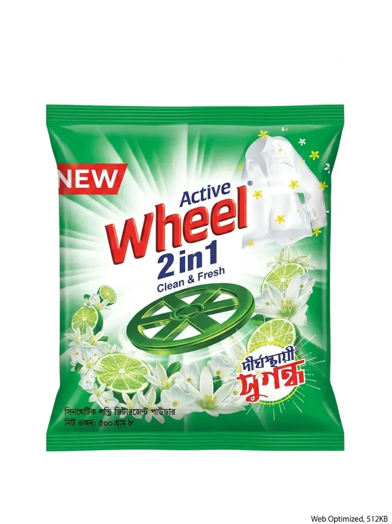 Wheel Washing Powder 2 in 1 Clean & Fresh 500g Pack